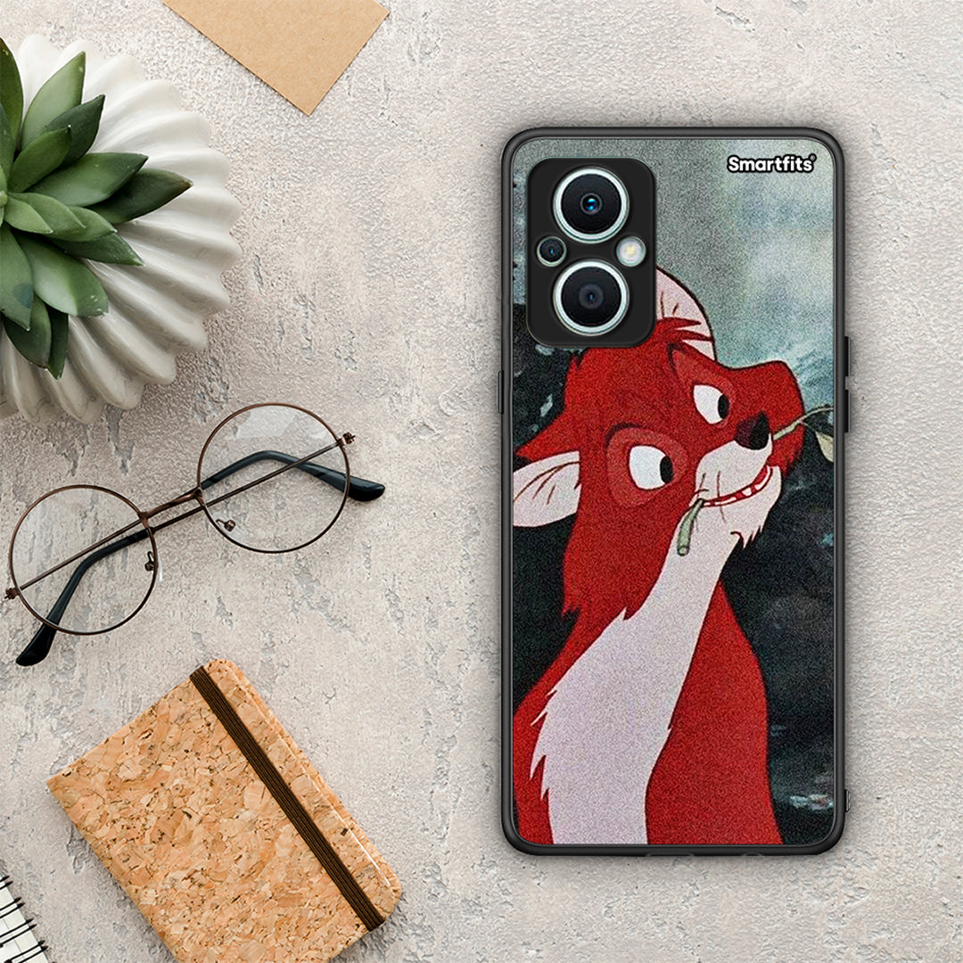 Θήκη Oppo Reno7 Lite Tod And Vixey Love 1 από τη Smartfits με σχέδιο στο πίσω μέρος και μαύρο περίβλημα | Oppo Reno7 Lite Tod And Vixey Love 1 Case with Colorful Back and Black Bezels