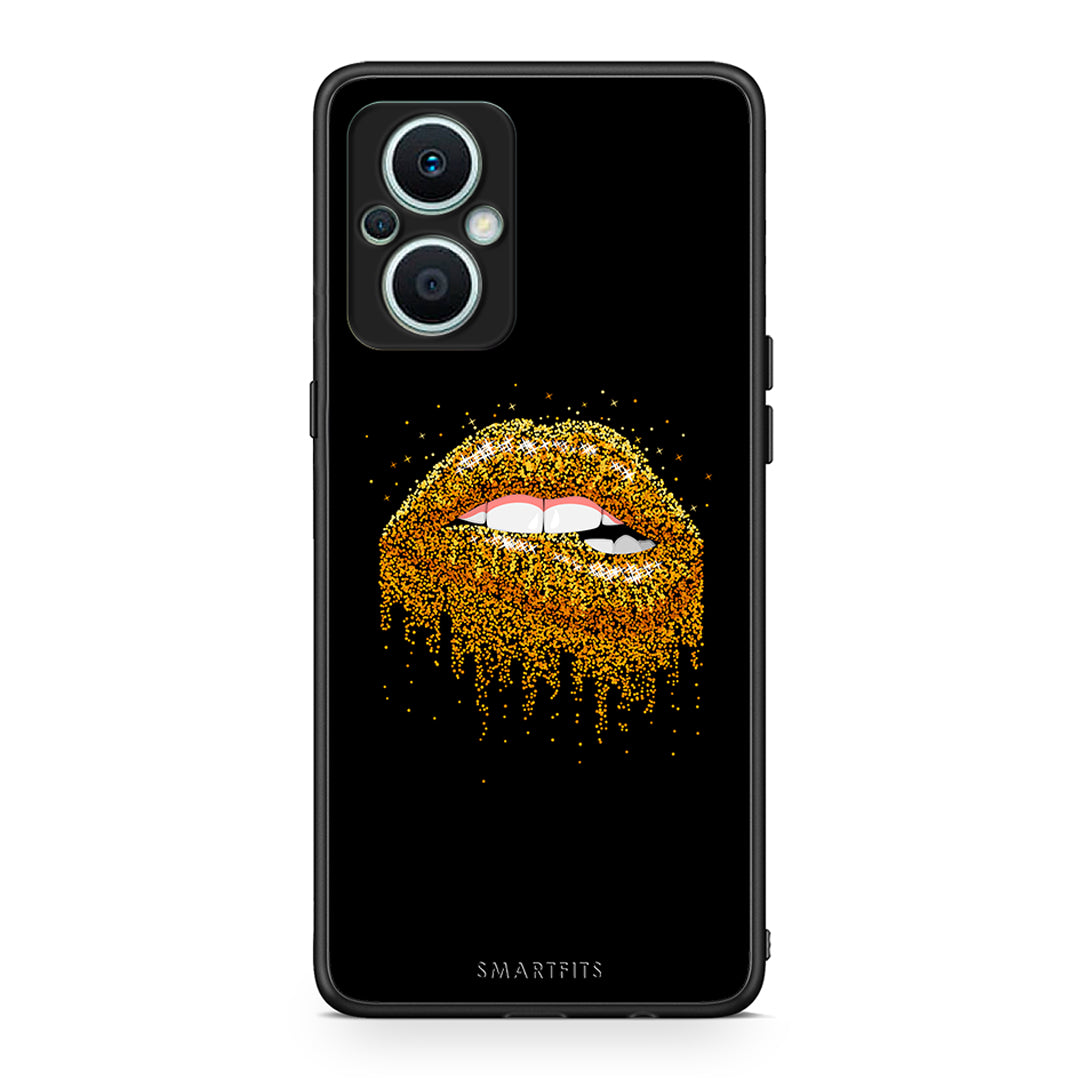 Θήκη Oppo Reno7 Lite Valentine Golden από τη Smartfits με σχέδιο στο πίσω μέρος και μαύρο περίβλημα | Oppo Reno7 Lite Valentine Golden Case with Colorful Back and Black Bezels