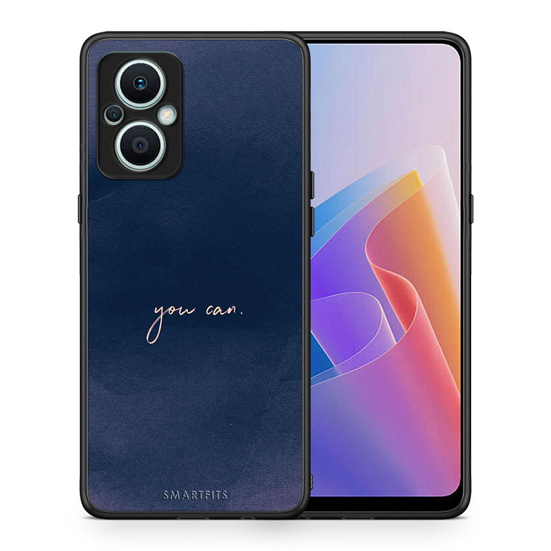 Θήκη Oppo Reno7 Lite You Can από τη Smartfits με σχέδιο στο πίσω μέρος και μαύρο περίβλημα | Oppo Reno7 Lite You Can Case with Colorful Back and Black Bezels