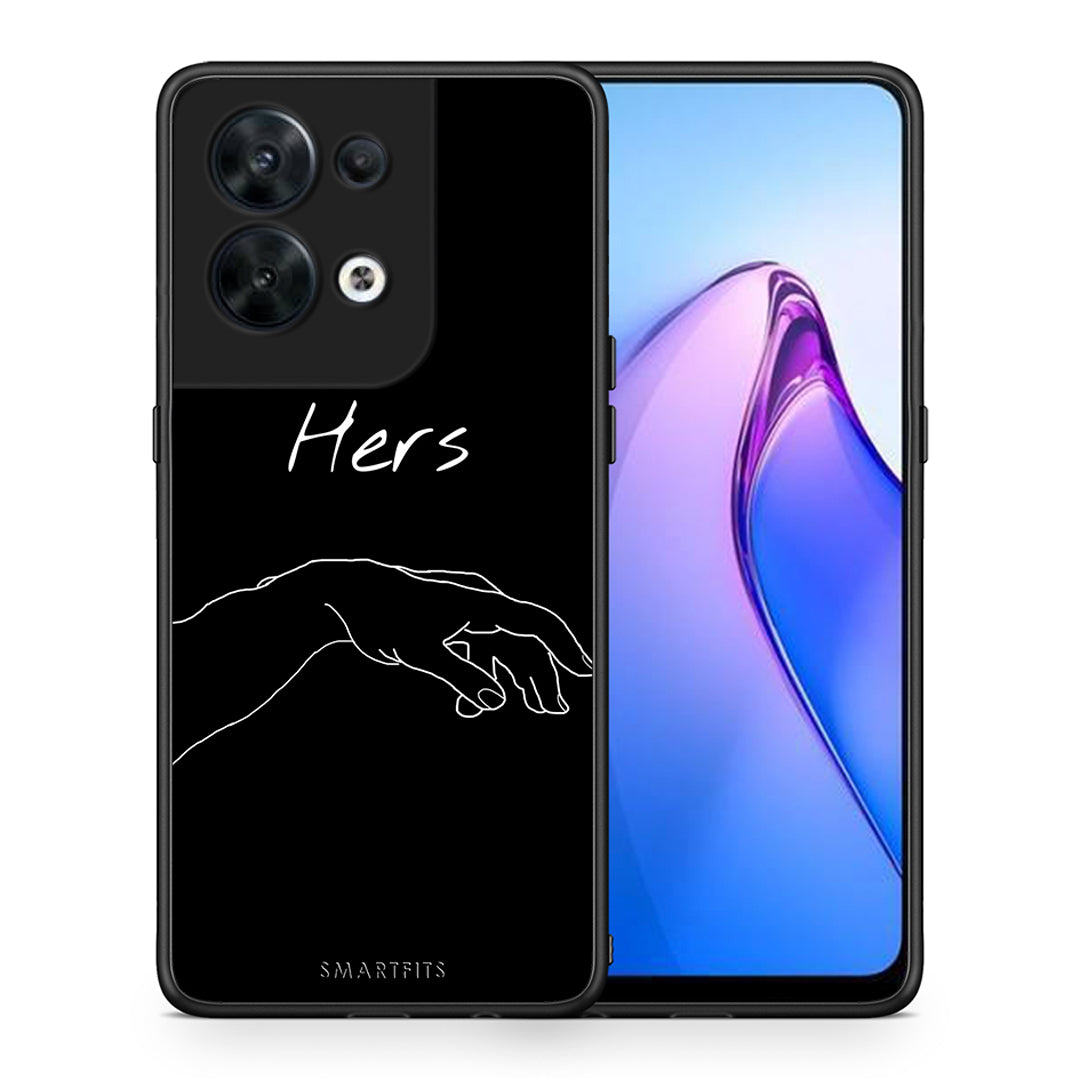 Θήκη Oppo Reno8 5G Aesthetic Love 1 από τη Smartfits με σχέδιο στο πίσω μέρος και μαύρο περίβλημα | Oppo Reno8 5G Aesthetic Love 1 Case with Colorful Back and Black Bezels