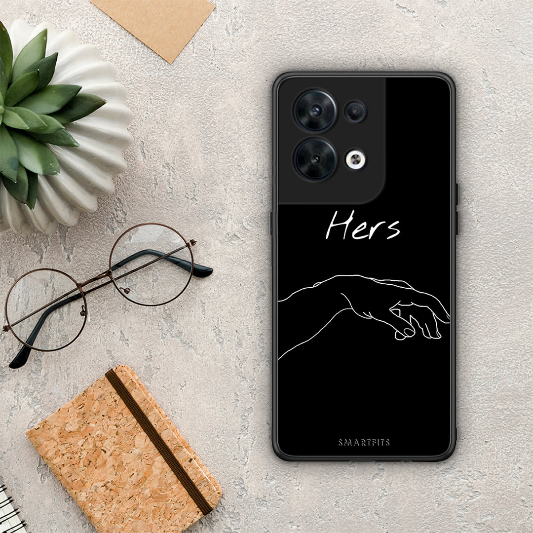 Θήκη Oppo Reno8 5G Aesthetic Love 1 από τη Smartfits με σχέδιο στο πίσω μέρος και μαύρο περίβλημα | Oppo Reno8 5G Aesthetic Love 1 Case with Colorful Back and Black Bezels