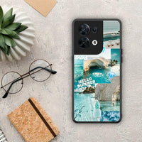 Thumbnail for Θήκη Oppo Reno8 5G Aesthetic Summer από τη Smartfits με σχέδιο στο πίσω μέρος και μαύρο περίβλημα | Oppo Reno8 5G Aesthetic Summer Case with Colorful Back and Black Bezels