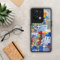 Thumbnail for Θήκη Oppo Reno8 5G All Greek από τη Smartfits με σχέδιο στο πίσω μέρος και μαύρο περίβλημα | Oppo Reno8 5G All Greek Case with Colorful Back and Black Bezels