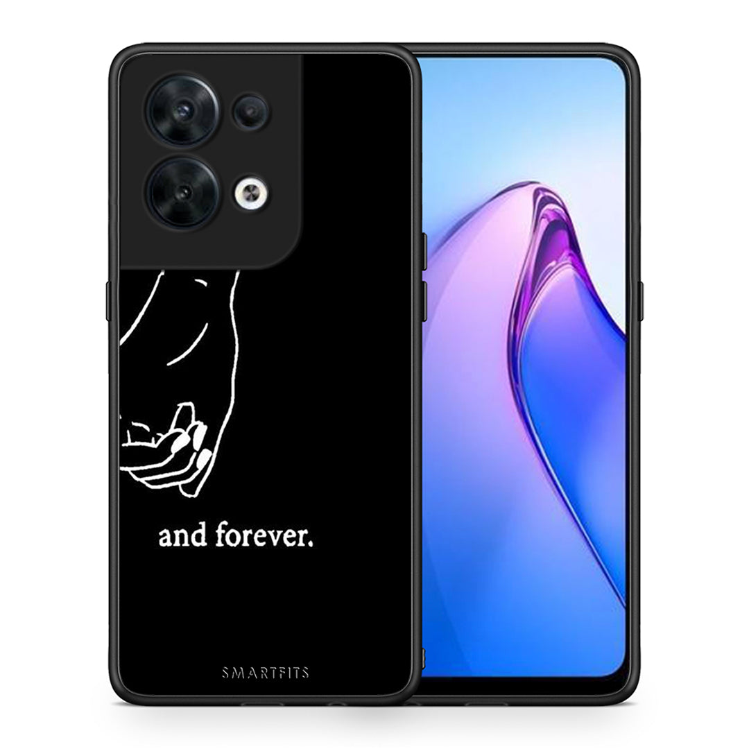 Θήκη Oppo Reno8 5G Always & Forever 2 από τη Smartfits με σχέδιο στο πίσω μέρος και μαύρο περίβλημα | Oppo Reno8 5G Always & Forever 2 Case with Colorful Back and Black Bezels