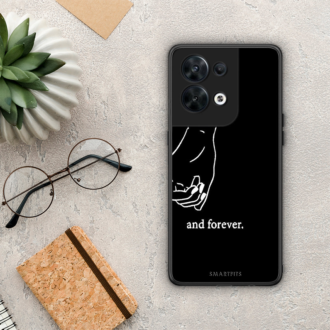 Θήκη Oppo Reno8 5G Always & Forever 2 από τη Smartfits με σχέδιο στο πίσω μέρος και μαύρο περίβλημα | Oppo Reno8 5G Always & Forever 2 Case with Colorful Back and Black Bezels