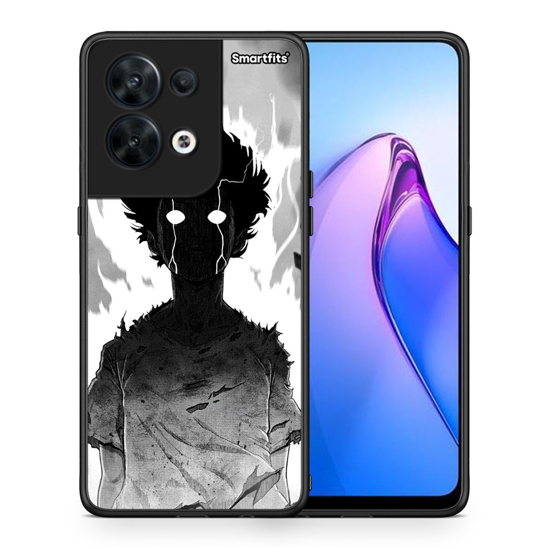 Θήκη Oppo Reno8 5G Anime Boy από τη Smartfits με σχέδιο στο πίσω μέρος και μαύρο περίβλημα | Oppo Reno8 5G Anime Boy Case with Colorful Back and Black Bezels