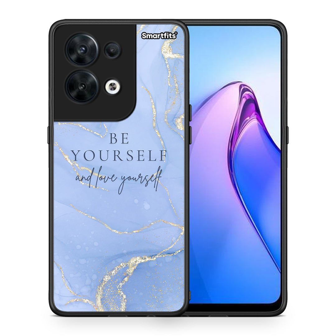 Θήκη Oppo Reno8 5G Be Yourself από τη Smartfits με σχέδιο στο πίσω μέρος και μαύρο περίβλημα | Oppo Reno8 5G Be Yourself Case with Colorful Back and Black Bezels