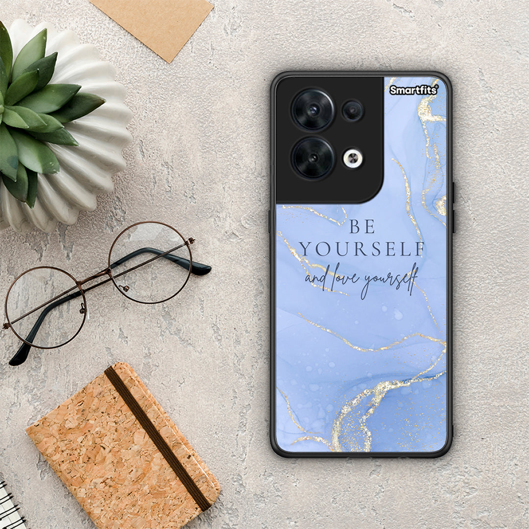 Θήκη Oppo Reno8 5G Be Yourself από τη Smartfits με σχέδιο στο πίσω μέρος και μαύρο περίβλημα | Oppo Reno8 5G Be Yourself Case with Colorful Back and Black Bezels