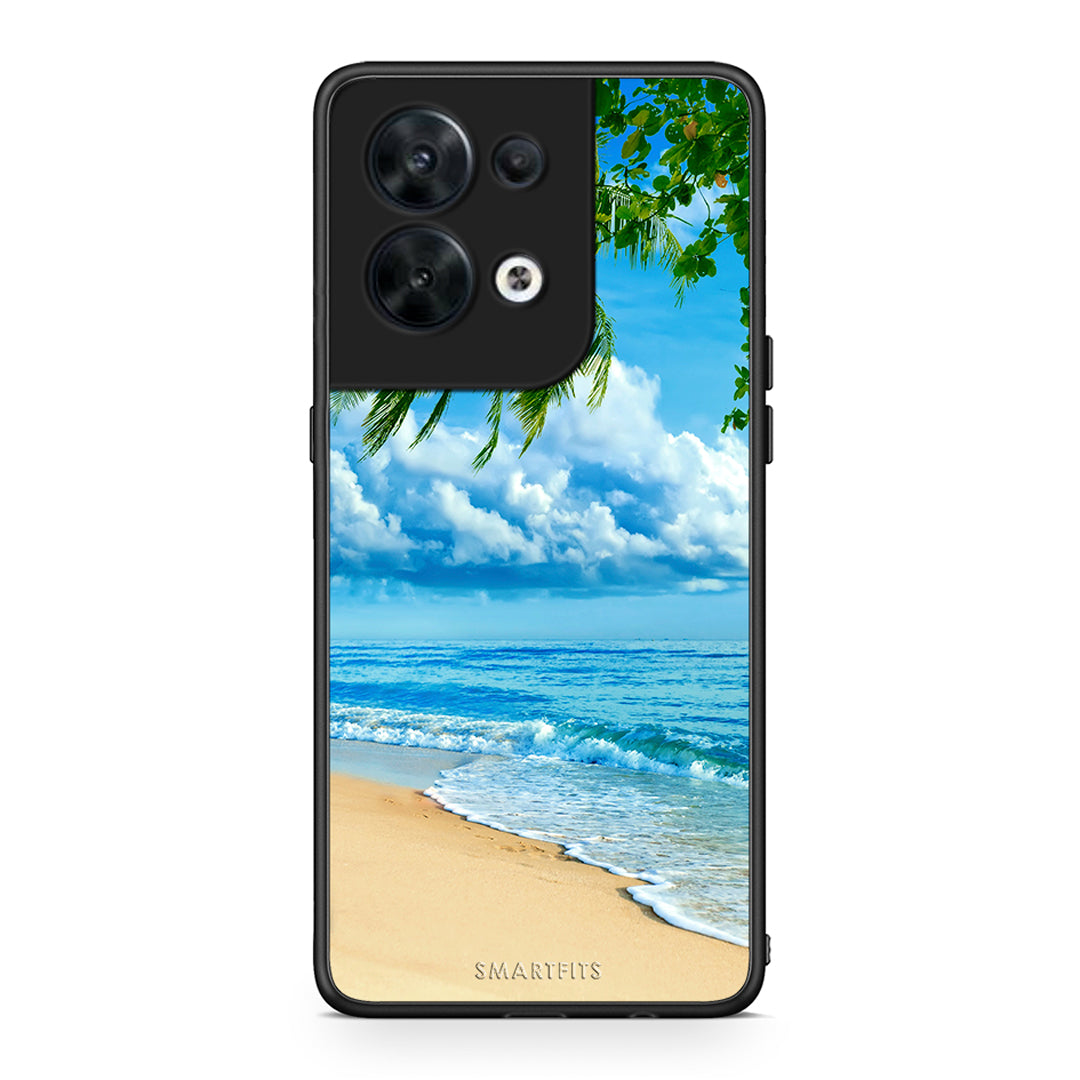 Θήκη Oppo Reno8 5G Beautiful Beach από τη Smartfits με σχέδιο στο πίσω μέρος και μαύρο περίβλημα | Oppo Reno8 5G Beautiful Beach Case with Colorful Back and Black Bezels