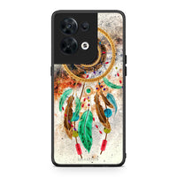 Thumbnail for Θήκη Oppo Reno8 5G Boho DreamCatcher από τη Smartfits με σχέδιο στο πίσω μέρος και μαύρο περίβλημα | Oppo Reno8 5G Boho DreamCatcher Case with Colorful Back and Black Bezels