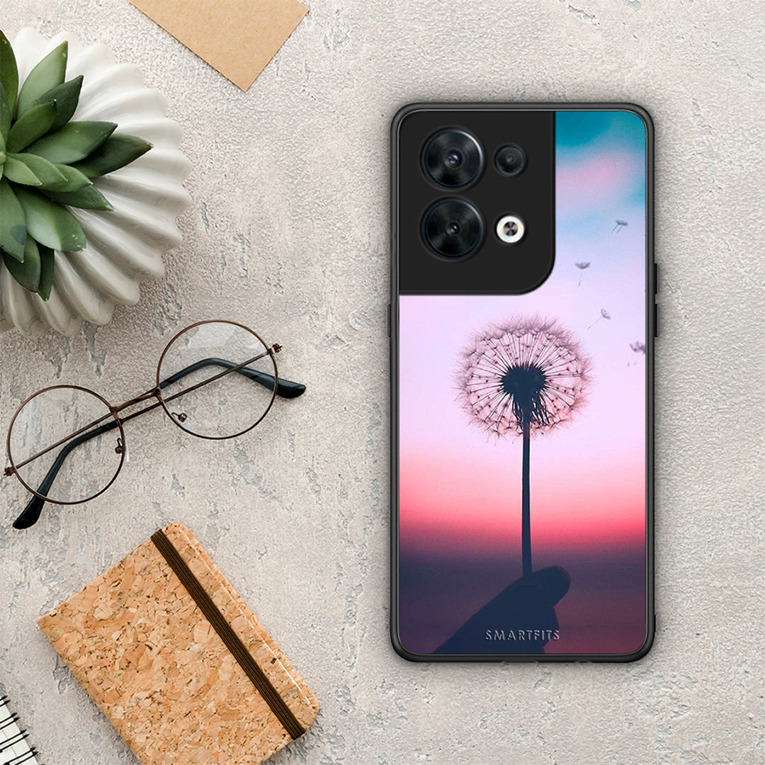 Θήκη Oppo Reno8 5G Boho Wish από τη Smartfits με σχέδιο στο πίσω μέρος και μαύρο περίβλημα | Oppo Reno8 5G Boho Wish Case with Colorful Back and Black Bezels