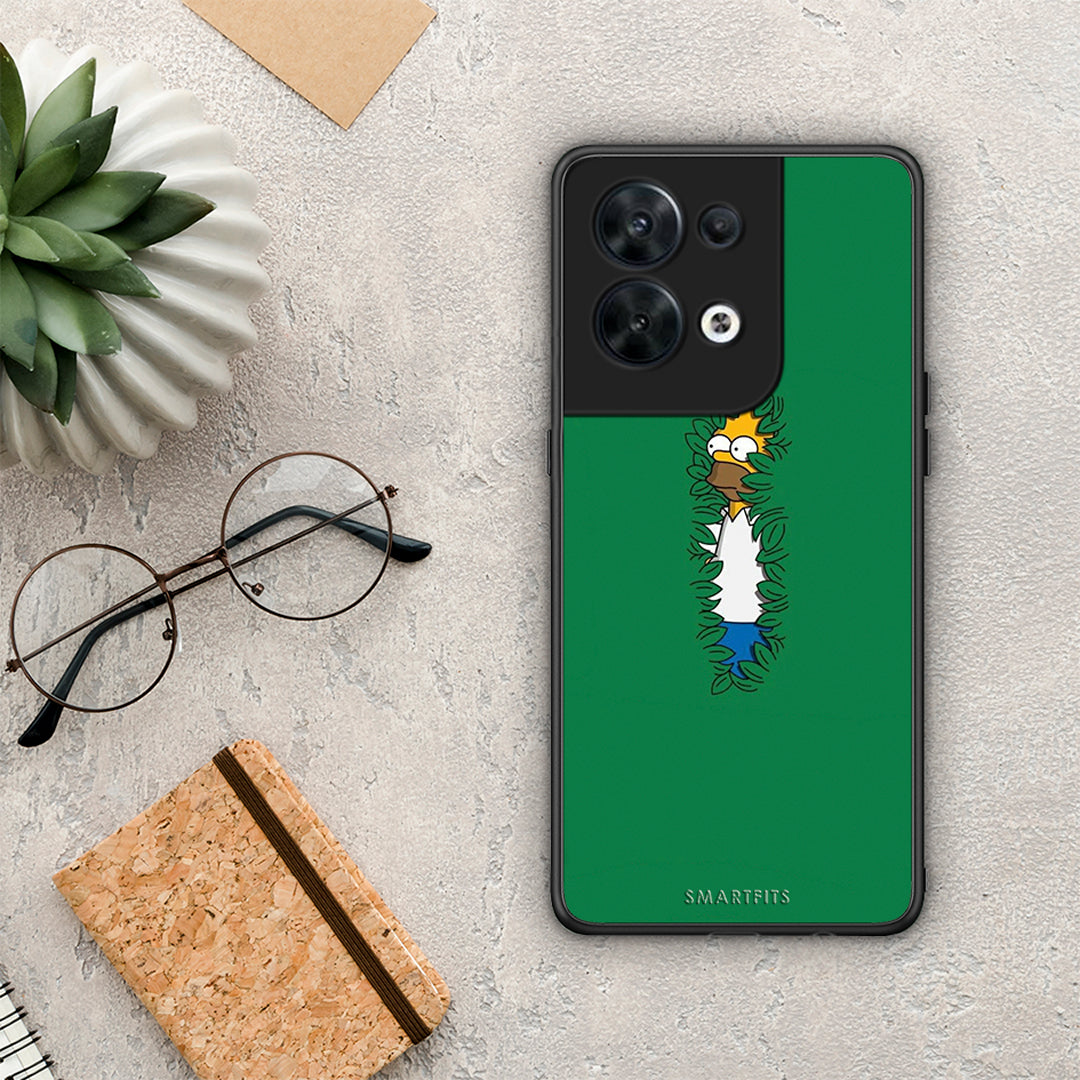 Θήκη Oppo Reno8 5G Bush Man από τη Smartfits με σχέδιο στο πίσω μέρος και μαύρο περίβλημα | Oppo Reno8 5G Bush Man Case with Colorful Back and Black Bezels