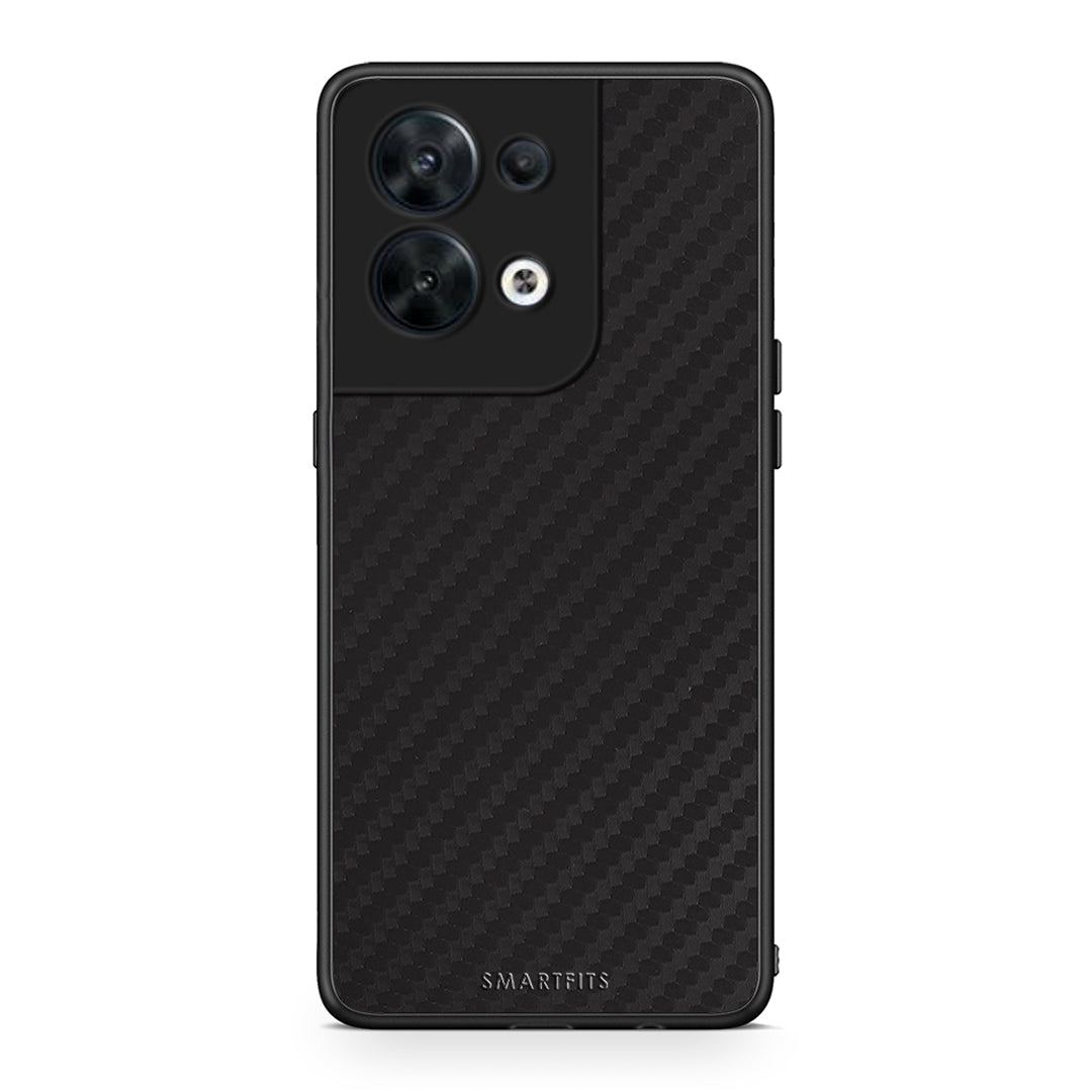 Θήκη Oppo Reno8 5G Carbon Black από τη Smartfits με σχέδιο στο πίσω μέρος και μαύρο περίβλημα | Oppo Reno8 5G Carbon Black Case with Colorful Back and Black Bezels