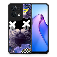 Thumbnail for Θήκη Oppo Reno8 5G Cat Collage από τη Smartfits με σχέδιο στο πίσω μέρος και μαύρο περίβλημα | Oppo Reno8 5G Cat Collage Case with Colorful Back and Black Bezels