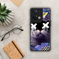 Thumbnail for Θήκη Oppo Reno8 5G Cat Collage από τη Smartfits με σχέδιο στο πίσω μέρος και μαύρο περίβλημα | Oppo Reno8 5G Cat Collage Case with Colorful Back and Black Bezels