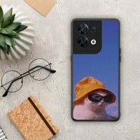 Thumbnail for Θήκη Oppo Reno8 5G Cat Diva από τη Smartfits με σχέδιο στο πίσω μέρος και μαύρο περίβλημα | Oppo Reno8 5G Cat Diva Case with Colorful Back and Black Bezels