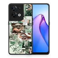 Thumbnail for Θήκη Oppo Reno8 5G Collage Dude από τη Smartfits με σχέδιο στο πίσω μέρος και μαύρο περίβλημα | Oppo Reno8 5G Collage Dude Case with Colorful Back and Black Bezels