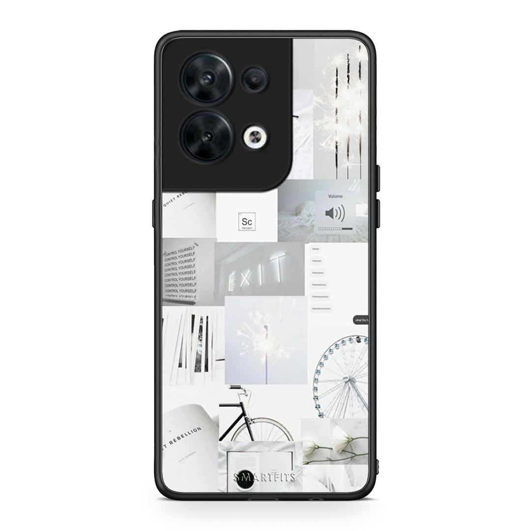 Θήκη Oppo Reno8 5G Collage Make Me Wonder από τη Smartfits με σχέδιο στο πίσω μέρος και μαύρο περίβλημα | Oppo Reno8 5G Collage Make Me Wonder Case with Colorful Back and Black Bezels