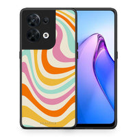 Thumbnail for Θήκη Oppo Reno8 5G Colourful Waves από τη Smartfits με σχέδιο στο πίσω μέρος και μαύρο περίβλημα | Oppo Reno8 5G Colourful Waves Case with Colorful Back and Black Bezels