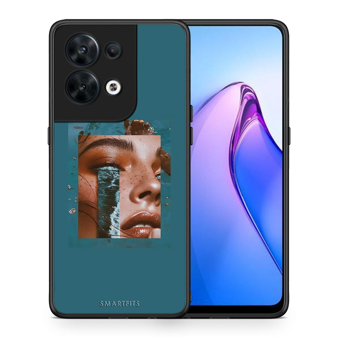 Θήκη Oppo Reno8 5G Cry An Ocean από τη Smartfits με σχέδιο στο πίσω μέρος και μαύρο περίβλημα | Oppo Reno8 5G Cry An Ocean Case with Colorful Back and Black Bezels