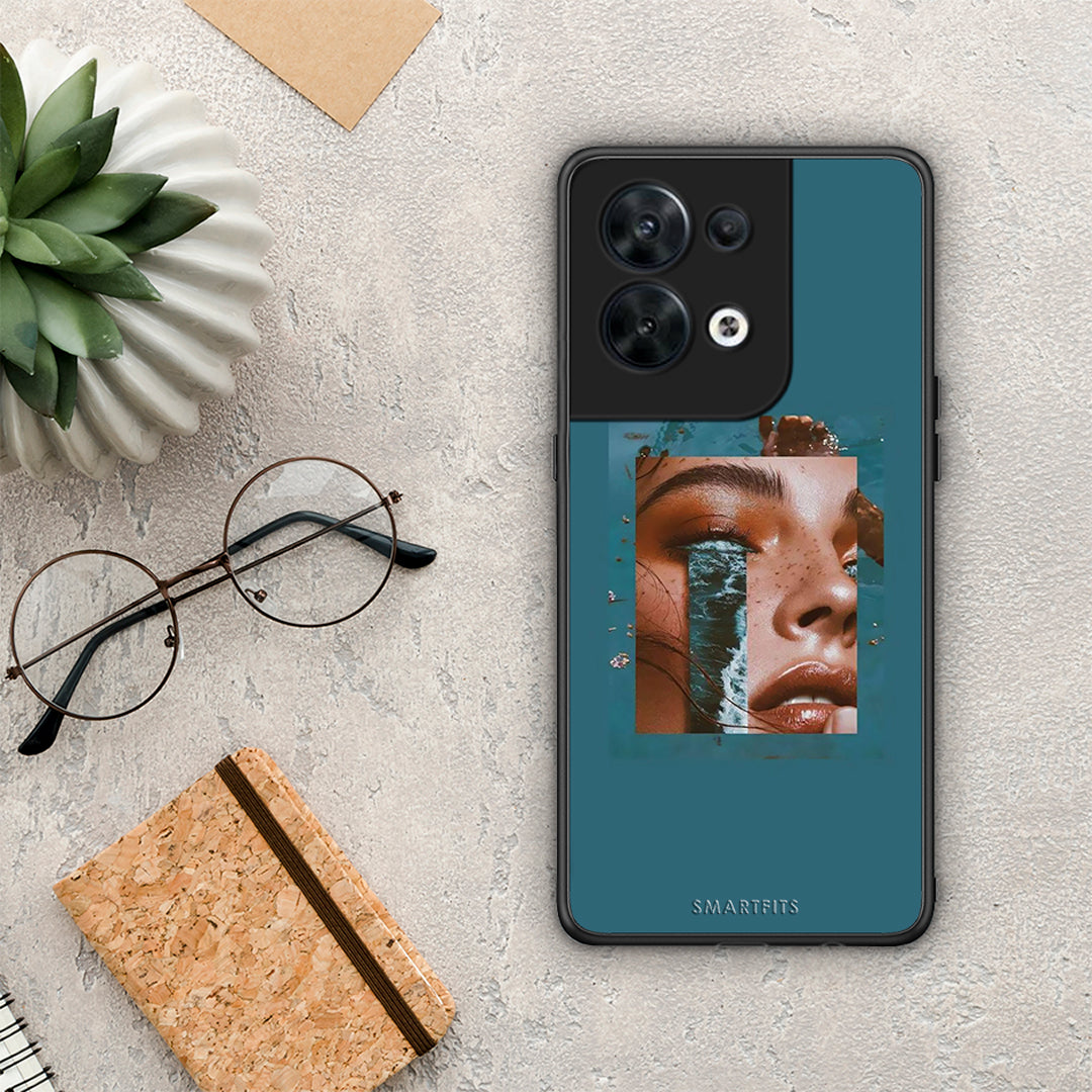 Θήκη Oppo Reno8 5G Cry An Ocean από τη Smartfits με σχέδιο στο πίσω μέρος και μαύρο περίβλημα | Oppo Reno8 5G Cry An Ocean Case with Colorful Back and Black Bezels