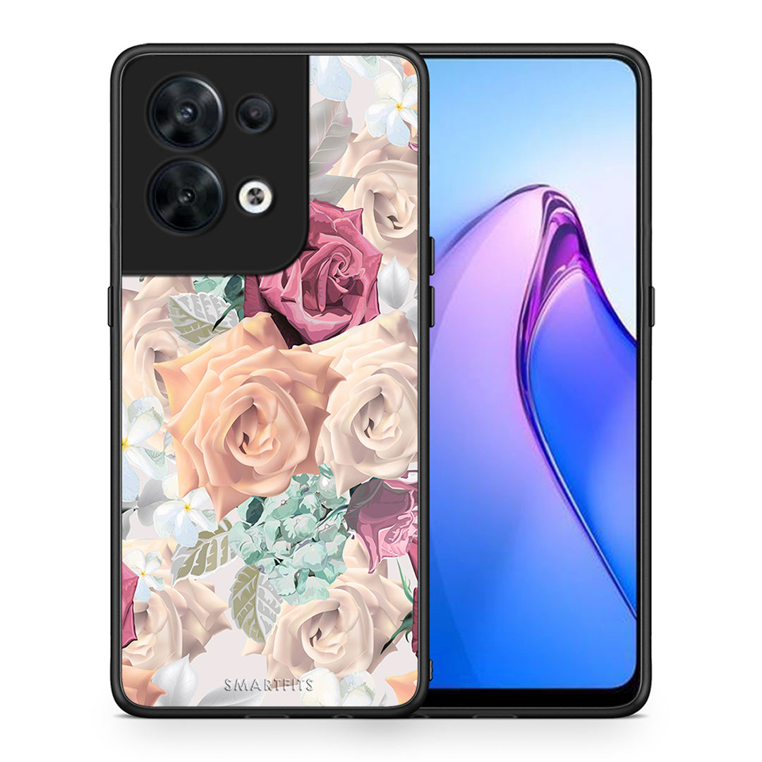 Θήκη Oppo Reno8 5G Floral Bouquet από τη Smartfits με σχέδιο στο πίσω μέρος και μαύρο περίβλημα | Oppo Reno8 5G Floral Bouquet Case with Colorful Back and Black Bezels