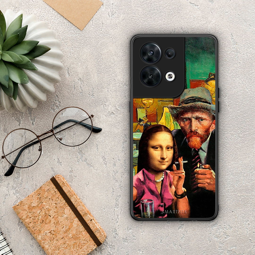 Θήκη Oppo Reno8 5G Funny Art από τη Smartfits με σχέδιο στο πίσω μέρος και μαύρο περίβλημα | Oppo Reno8 5G Funny Art Case with Colorful Back and Black Bezels