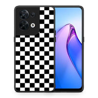 Thumbnail for Θήκη Oppo Reno8 5G Geometric Squares από τη Smartfits με σχέδιο στο πίσω μέρος και μαύρο περίβλημα | Oppo Reno8 5G Geometric Squares Case with Colorful Back and Black Bezels