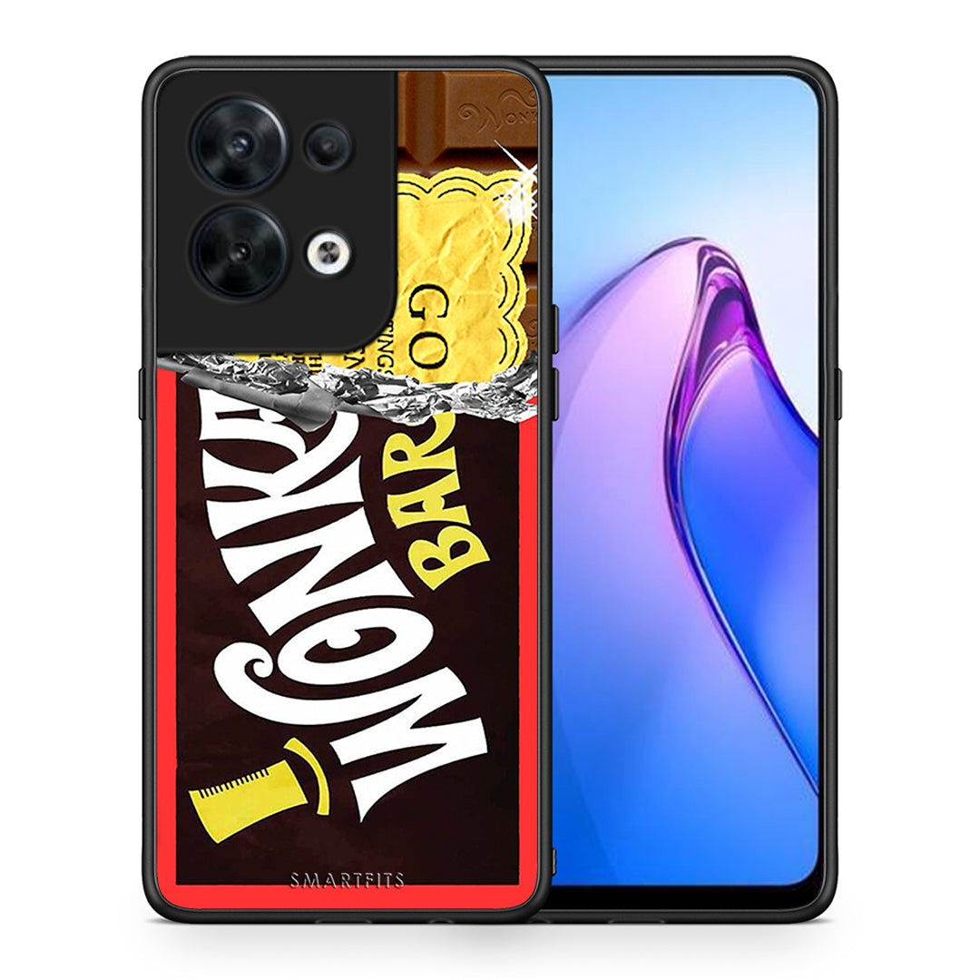 Θήκη Oppo Reno8 5G Golden Ticket από τη Smartfits με σχέδιο στο πίσω μέρος και μαύρο περίβλημα | Oppo Reno8 5G Golden Ticket Case with Colorful Back and Black Bezels