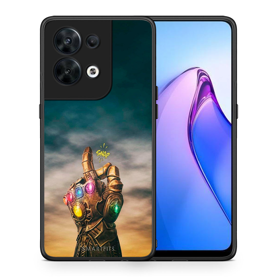 Θήκη Oppo Reno8 5G Infinity Snap από τη Smartfits με σχέδιο στο πίσω μέρος και μαύρο περίβλημα | Oppo Reno8 5G Infinity Snap Case with Colorful Back and Black Bezels