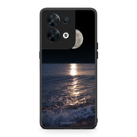 Thumbnail for Θήκη Oppo Reno8 5G Landscape Moon από τη Smartfits με σχέδιο στο πίσω μέρος και μαύρο περίβλημα | Oppo Reno8 5G Landscape Moon Case with Colorful Back and Black Bezels