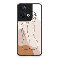 Thumbnail for Θήκη Oppo Reno8 5G LineArt Woman από τη Smartfits με σχέδιο στο πίσω μέρος και μαύρο περίβλημα | Oppo Reno8 5G LineArt Woman Case with Colorful Back and Black Bezels