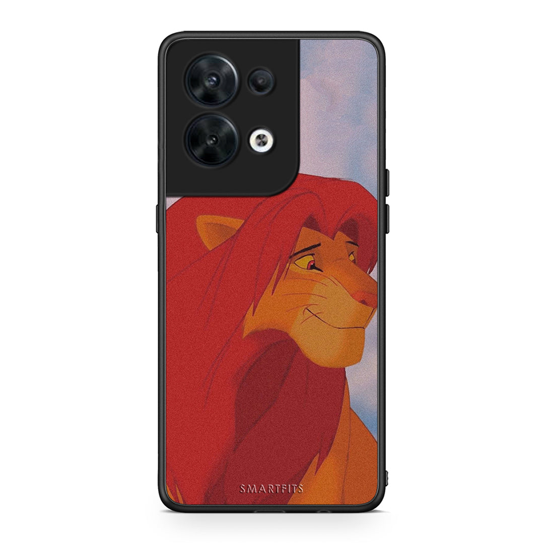 Θήκη Oppo Reno8 5G Lion Love 1 από τη Smartfits με σχέδιο στο πίσω μέρος και μαύρο περίβλημα | Oppo Reno8 5G Lion Love 1 Case with Colorful Back and Black Bezels