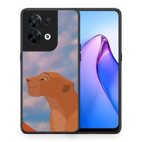 Thumbnail for Θήκη Oppo Reno8 5G Lion Love 2 από τη Smartfits με σχέδιο στο πίσω μέρος και μαύρο περίβλημα | Oppo Reno8 5G Lion Love 2 Case with Colorful Back and Black Bezels