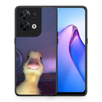 Thumbnail for Θήκη Oppo Reno8 5G Meme Duck από τη Smartfits με σχέδιο στο πίσω μέρος και μαύρο περίβλημα | Oppo Reno8 5G Meme Duck Case with Colorful Back and Black Bezels