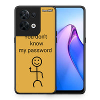 Thumbnail for Θήκη Oppo Reno8 5G My Password από τη Smartfits με σχέδιο στο πίσω μέρος και μαύρο περίβλημα | Oppo Reno8 5G My Password Case with Colorful Back and Black Bezels