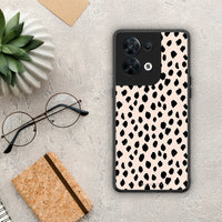 Thumbnail for Θήκη Oppo Reno8 5G New Polka Dots από τη Smartfits με σχέδιο στο πίσω μέρος και μαύρο περίβλημα | Oppo Reno8 5G New Polka Dots Case with Colorful Back and Black Bezels