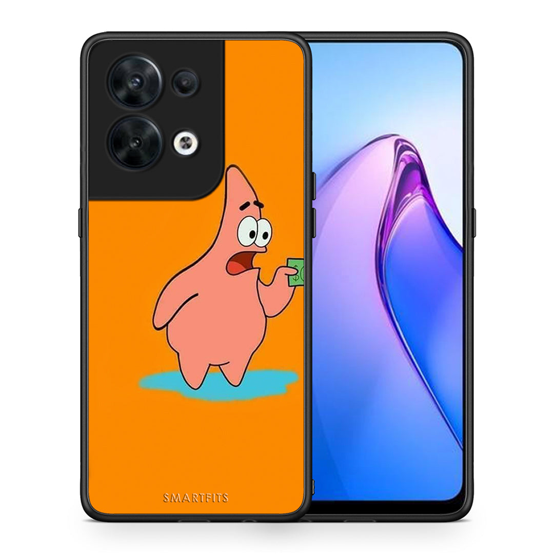 Θήκη Oppo Reno8 5G No Money 1 από τη Smartfits με σχέδιο στο πίσω μέρος και μαύρο περίβλημα | Oppo Reno8 5G No Money 1 Case with Colorful Back and Black Bezels