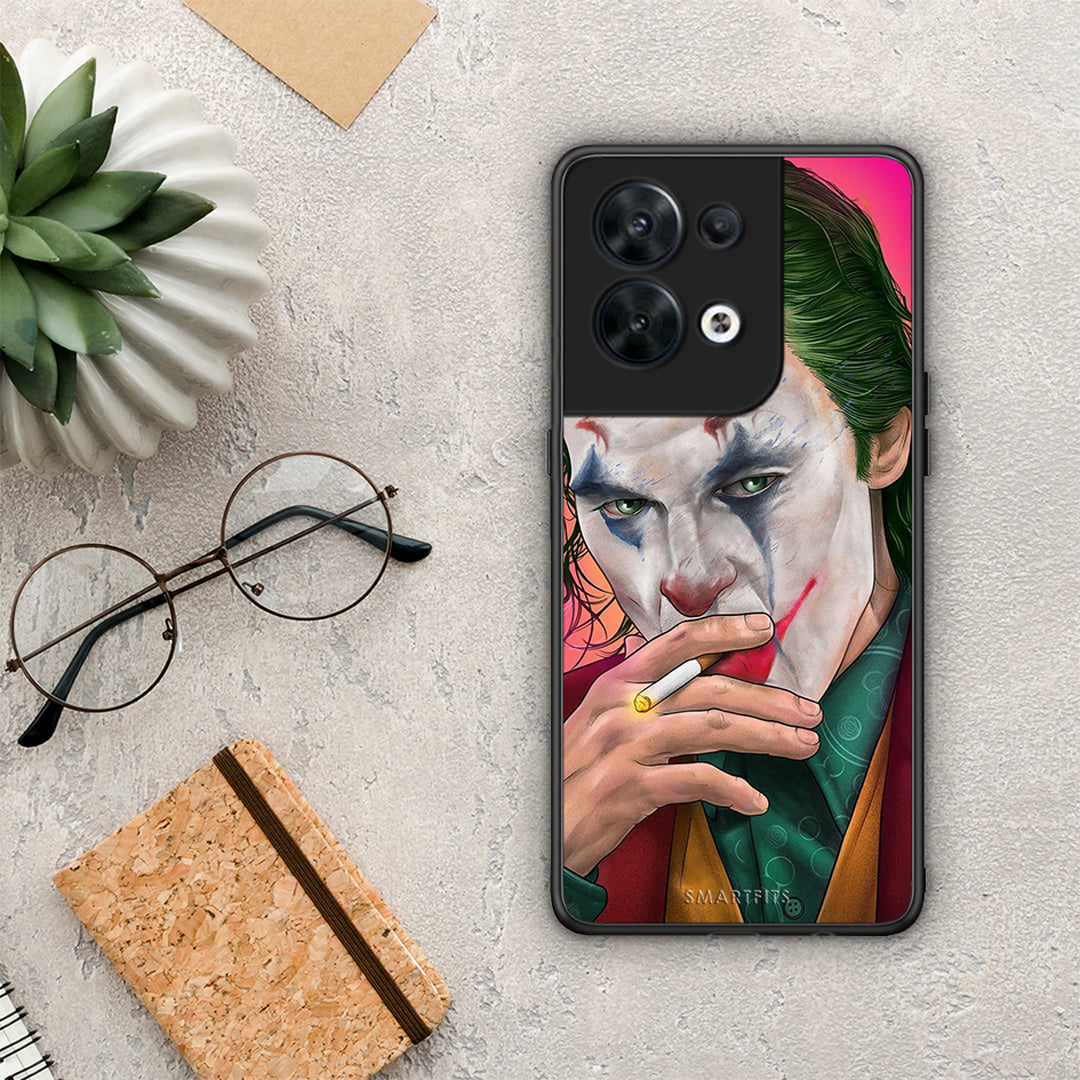 Θήκη Oppo Reno8 5G PopArt JokesOnU από τη Smartfits με σχέδιο στο πίσω μέρος και μαύρο περίβλημα | Oppo Reno8 5G PopArt JokesOnU Case with Colorful Back and Black Bezels