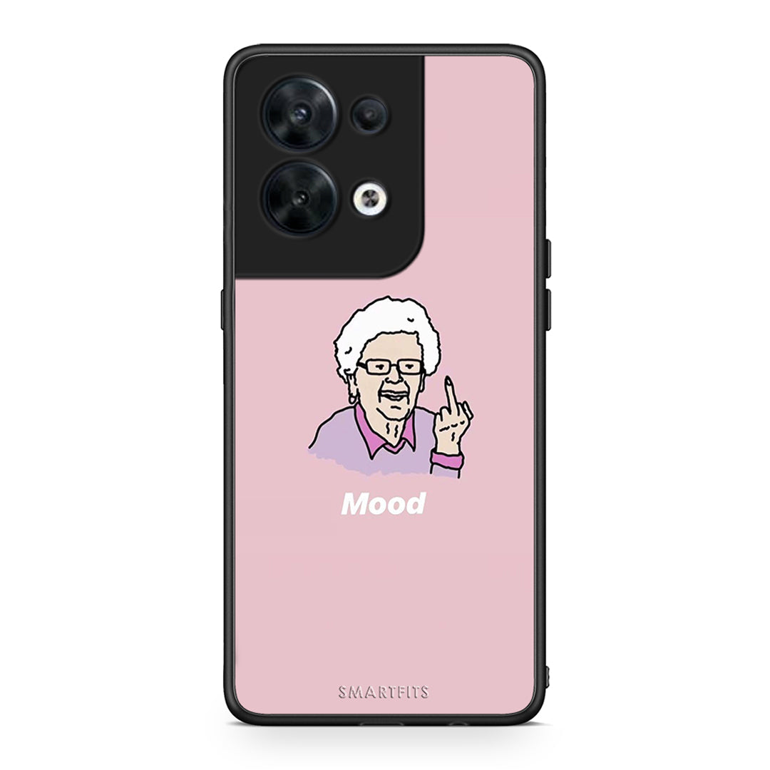 Θήκη Oppo Reno8 5G PopArt Mood από τη Smartfits με σχέδιο στο πίσω μέρος και μαύρο περίβλημα | Oppo Reno8 5G PopArt Mood Case with Colorful Back and Black Bezels