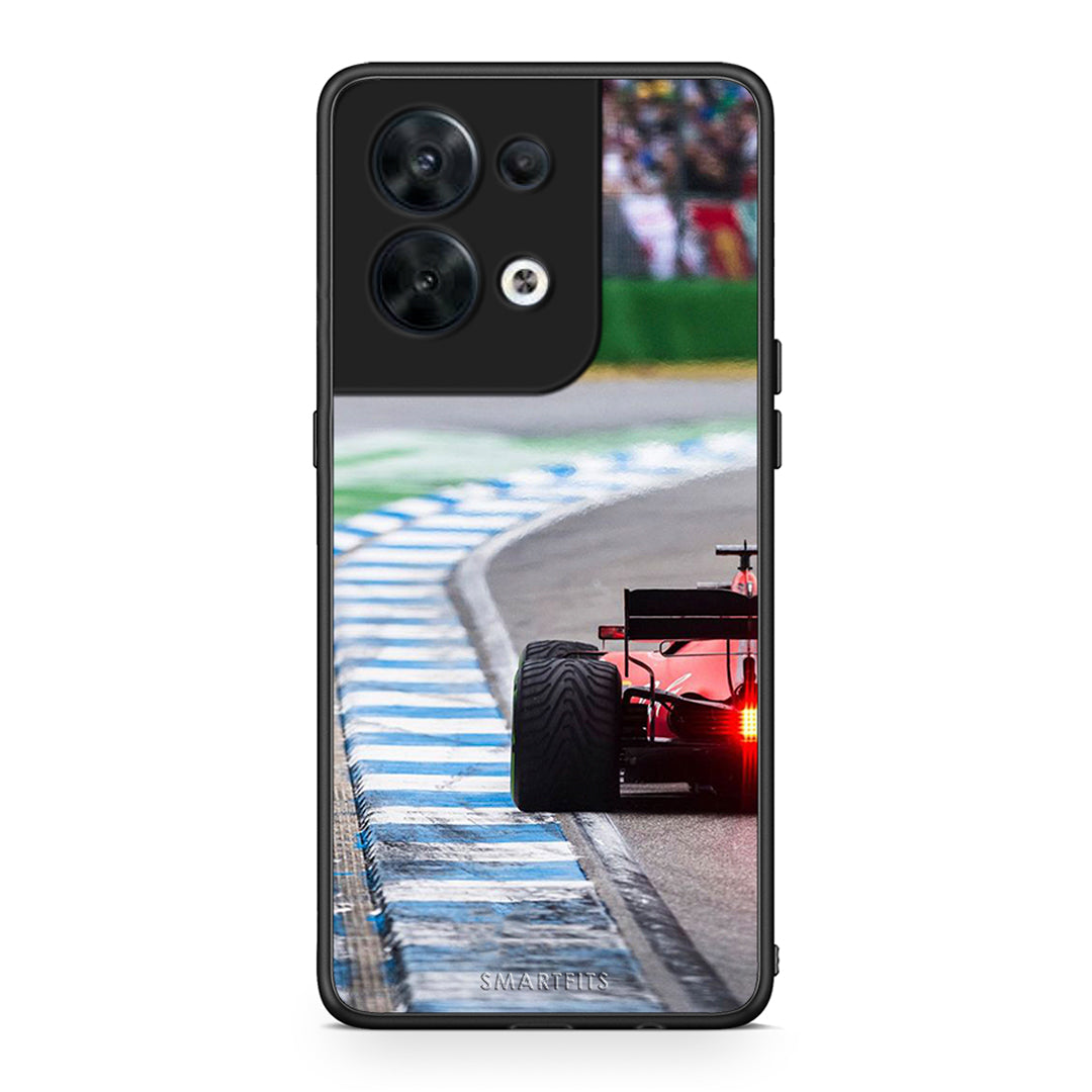 Θήκη Oppo Reno8 5G Racing Vibes από τη Smartfits με σχέδιο στο πίσω μέρος και μαύρο περίβλημα | Oppo Reno8 5G Racing Vibes Case with Colorful Back and Black Bezels