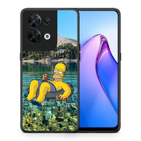 Thumbnail for Θήκη Oppo Reno8 5G Summer Happiness από τη Smartfits με σχέδιο στο πίσω μέρος και μαύρο περίβλημα | Oppo Reno8 5G Summer Happiness Case with Colorful Back and Black Bezels