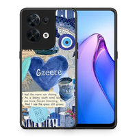 Thumbnail for Θήκη Oppo Reno8 5G Summer In Greece από τη Smartfits με σχέδιο στο πίσω μέρος και μαύρο περίβλημα | Oppo Reno8 5G Summer In Greece Case with Colorful Back and Black Bezels