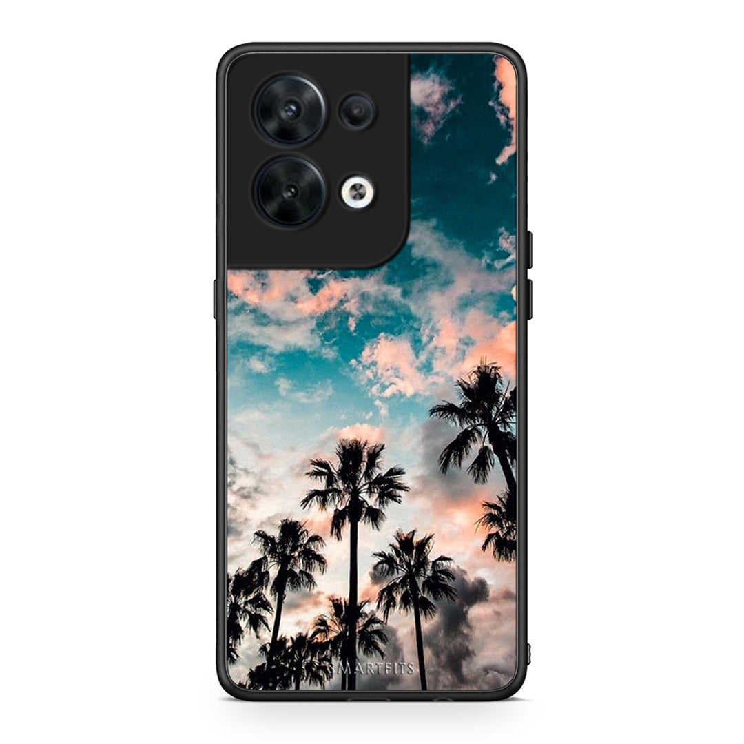 Θήκη Oppo Reno8 5G Summer Sky από τη Smartfits με σχέδιο στο πίσω μέρος και μαύρο περίβλημα | Oppo Reno8 5G Summer Sky Case with Colorful Back and Black Bezels