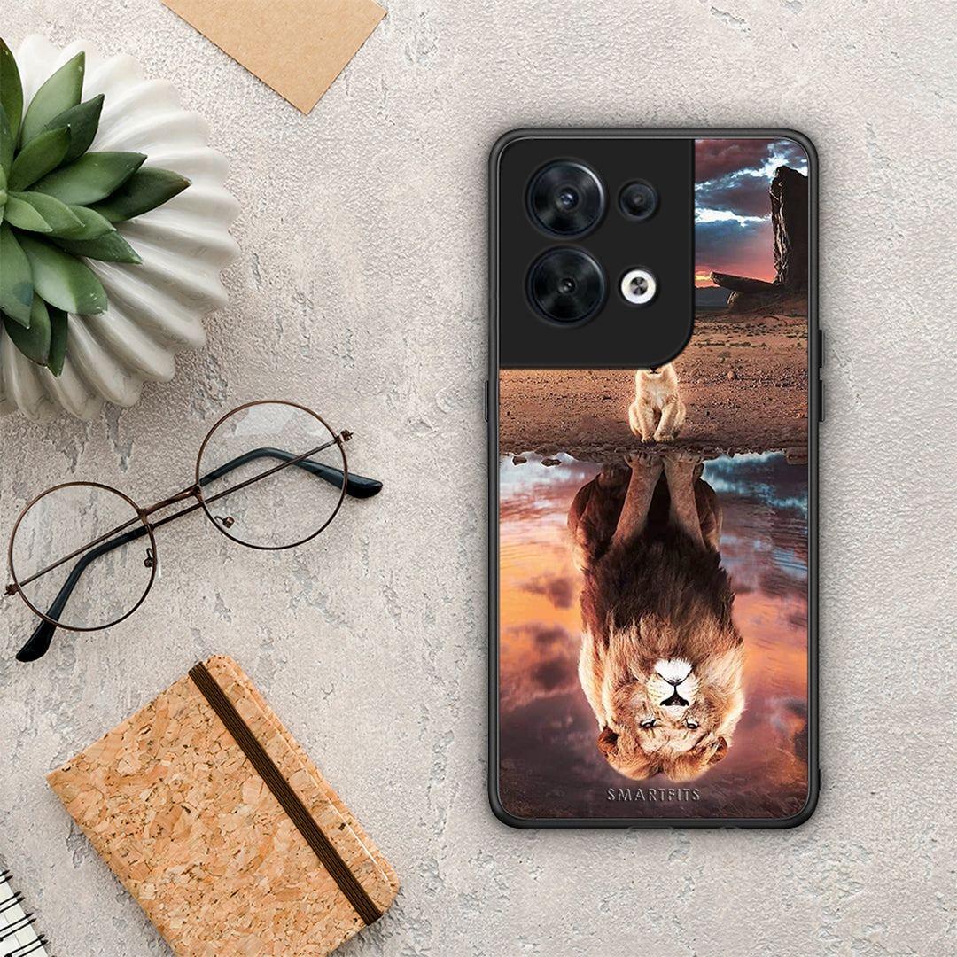 Θήκη Oppo Reno8 5G Sunset Dreams από τη Smartfits με σχέδιο στο πίσω μέρος και μαύρο περίβλημα | Oppo Reno8 5G Sunset Dreams Case with Colorful Back and Black Bezels