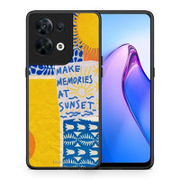 Thumbnail for Θήκη Oppo Reno8 5G Sunset Memories από τη Smartfits με σχέδιο στο πίσω μέρος και μαύρο περίβλημα | Oppo Reno8 5G Sunset Memories Case with Colorful Back and Black Bezels