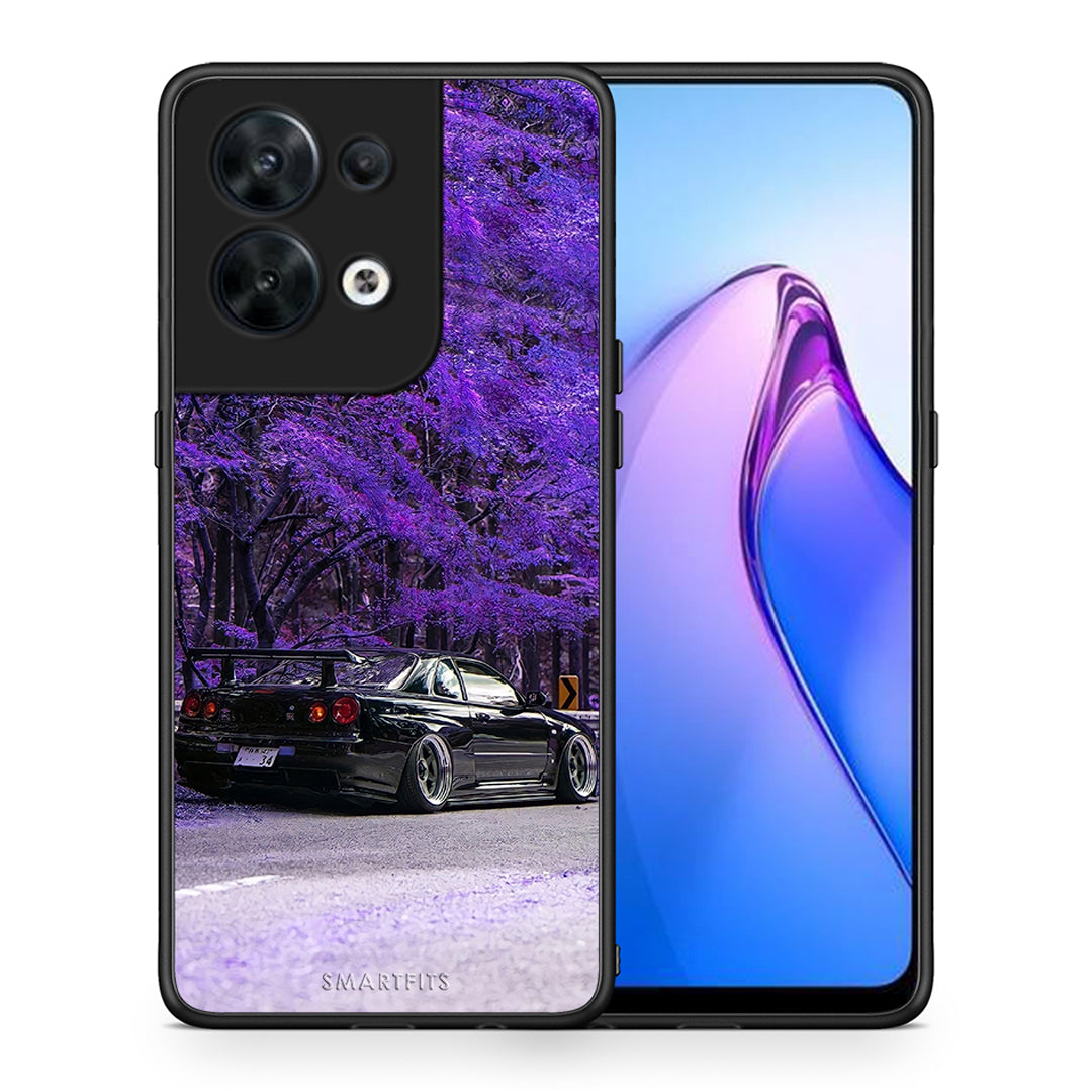 Θήκη Oppo Reno8 5G Super Car από τη Smartfits με σχέδιο στο πίσω μέρος και μαύρο περίβλημα | Oppo Reno8 5G Super Car Case with Colorful Back and Black Bezels