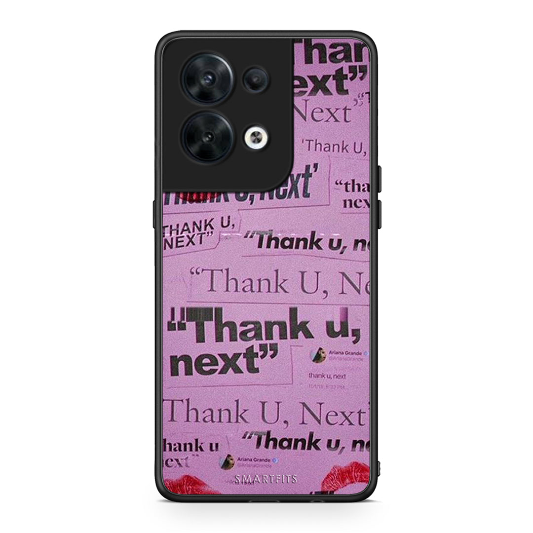 Θήκη Oppo Reno8 5G Thank You Next από τη Smartfits με σχέδιο στο πίσω μέρος και μαύρο περίβλημα | Oppo Reno8 5G Thank You Next Case with Colorful Back and Black Bezels