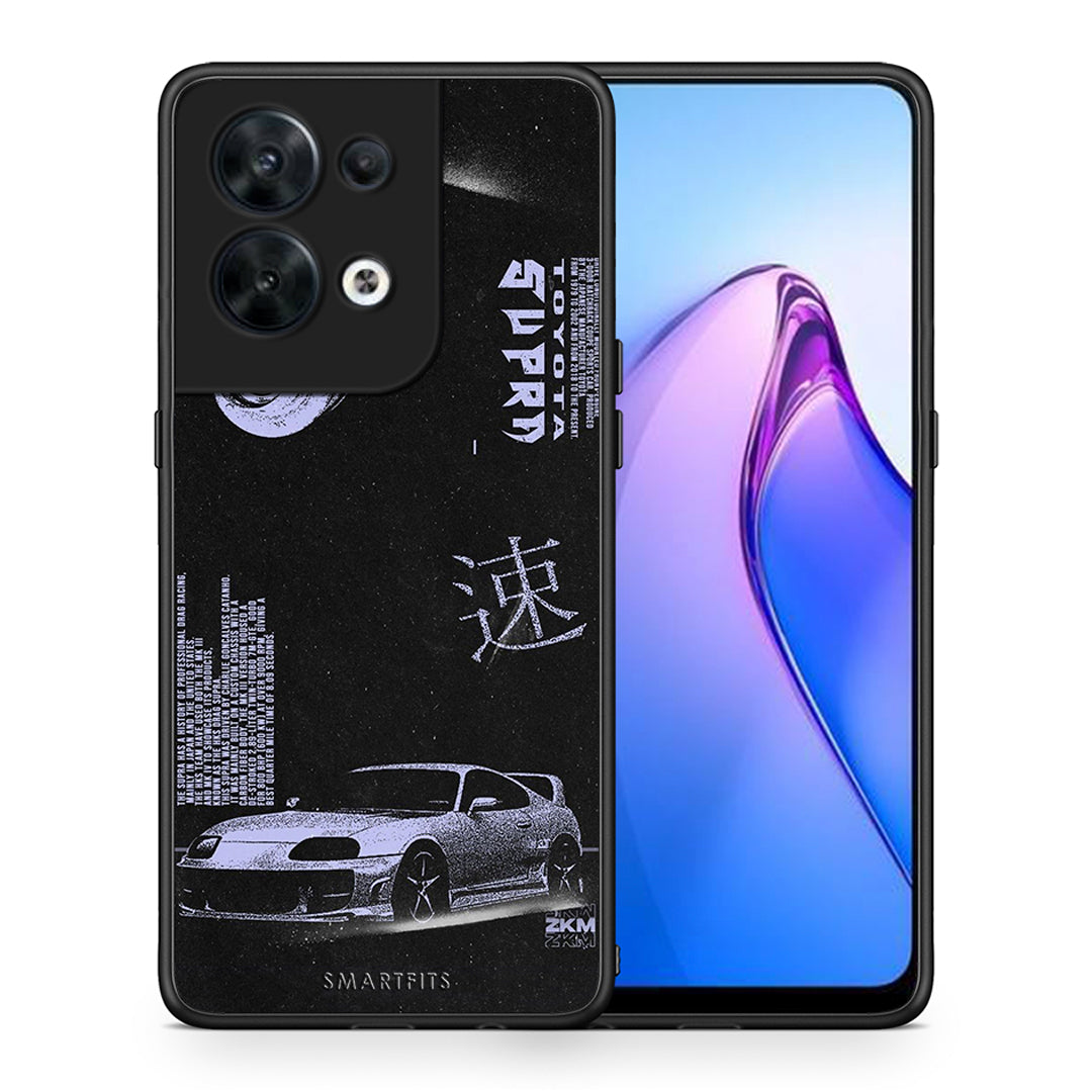 Θήκη Oppo Reno8 5G Tokyo Drift από τη Smartfits με σχέδιο στο πίσω μέρος και μαύρο περίβλημα | Oppo Reno8 5G Tokyo Drift Case with Colorful Back and Black Bezels