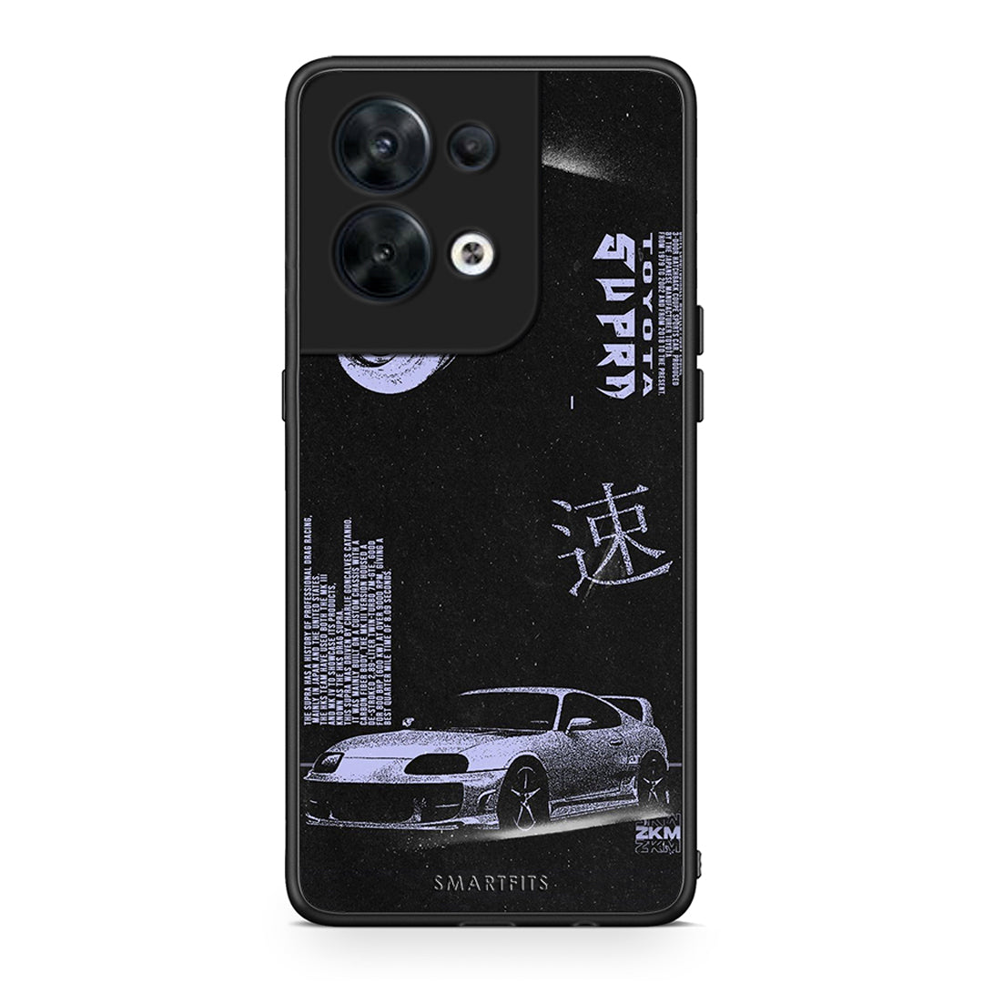 Θήκη Oppo Reno8 5G Tokyo Drift από τη Smartfits με σχέδιο στο πίσω μέρος και μαύρο περίβλημα | Oppo Reno8 5G Tokyo Drift Case with Colorful Back and Black Bezels